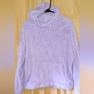Nice cozy plush , fleece lightweight pullover hoodie light purple size M